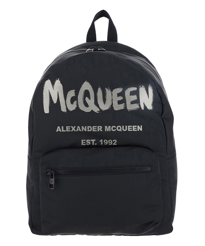 Alexander McQueen Graffiti Metropolitan Backpack - black