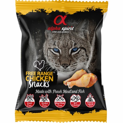 Alpha Spirit Free Range Chicken Snack till katt 50g